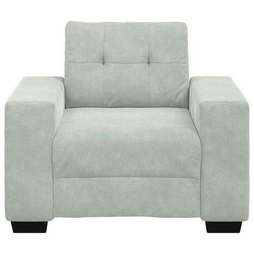 Sofastol 60 cm fløjl lysegrå