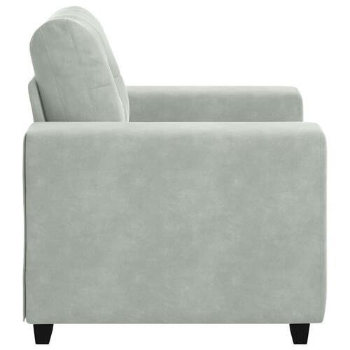 Sofastol 60 cm fløjl lysegrå