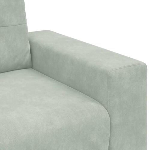 Sofastol 60 cm fløjl lysegrå