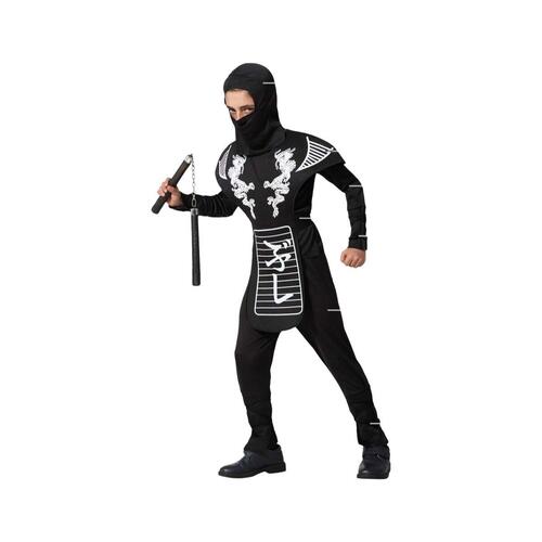 Kostume til børn Multifarvet Ninja 10-12 år