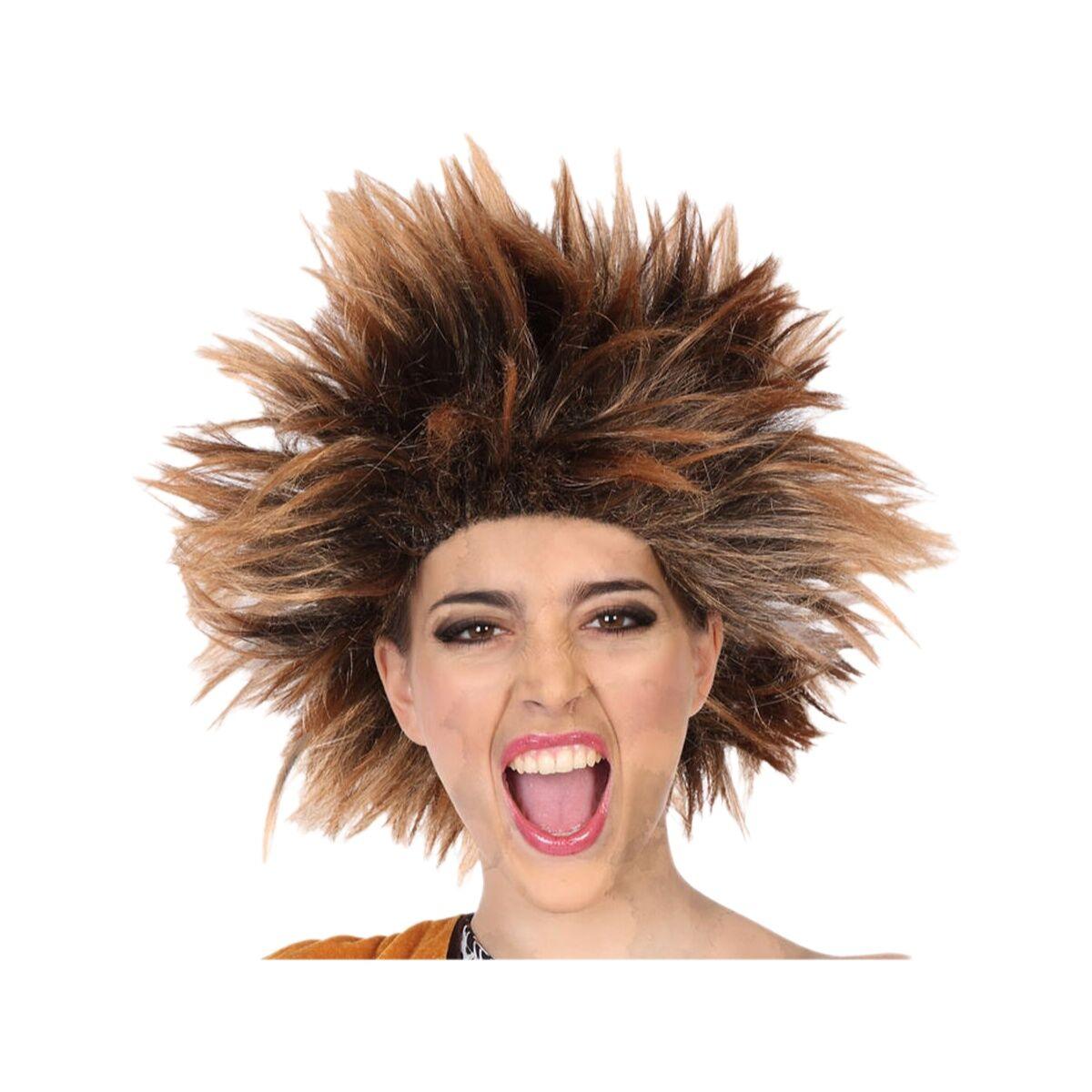 Paryk - Brun Huleboer kvinde (kostumeparyk)