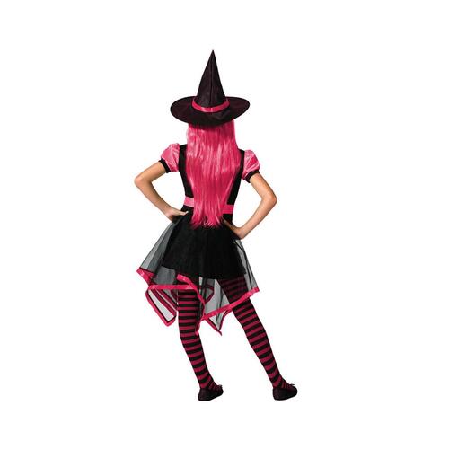 Kostume til børn Pink Heks 5-6 år