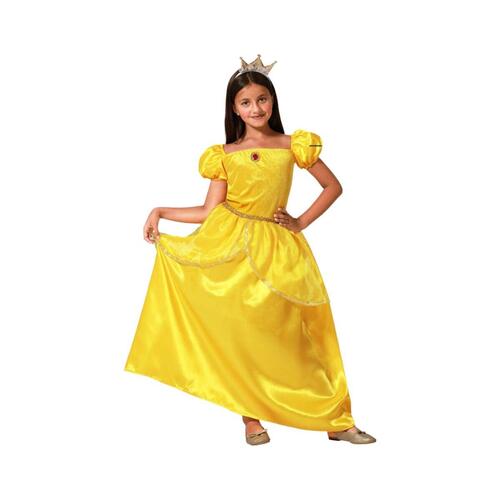 Kostume til børn Gylden Prinsesse 5-6 år