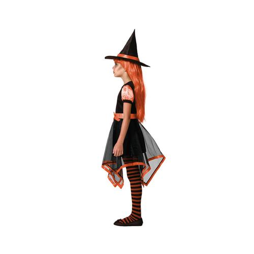 Kostume til børn Orange Heks 7-9 år