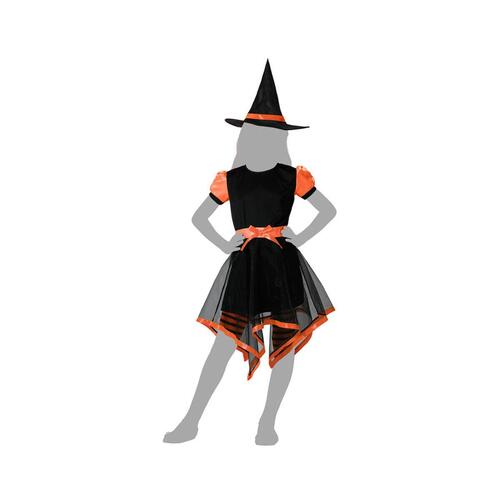 Kostume til børn Orange Heks 7-9 år