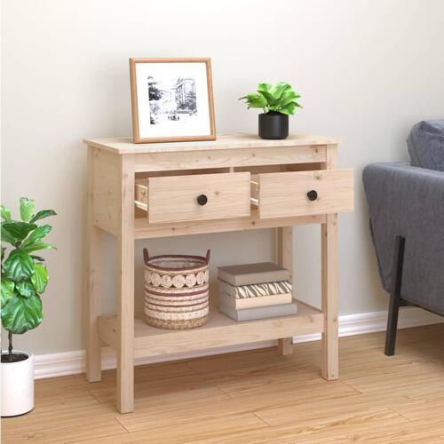 Konsolbord 75x35x75 cm massivt fyrretræ (OUTLET A)