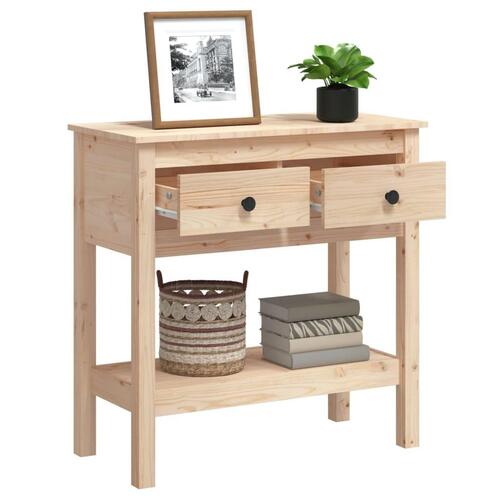 Konsolbord 75x35x75 cm massivt fyrretræ (OUTLET A)