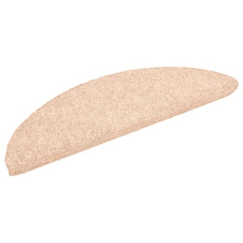 Selvklæbende trappemåtter 15 stk. nålenagle 56x17x3 cm creme
