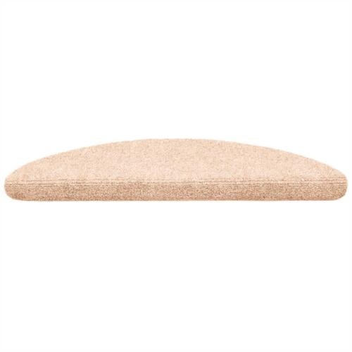 Selvklæbende trappemåtter 15 stk. nålenagle 56x17x3 cm creme