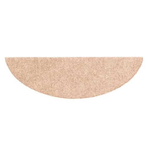 Selvklæbende trappemåtter 15 stk. nålenagle 56x17x3 cm creme