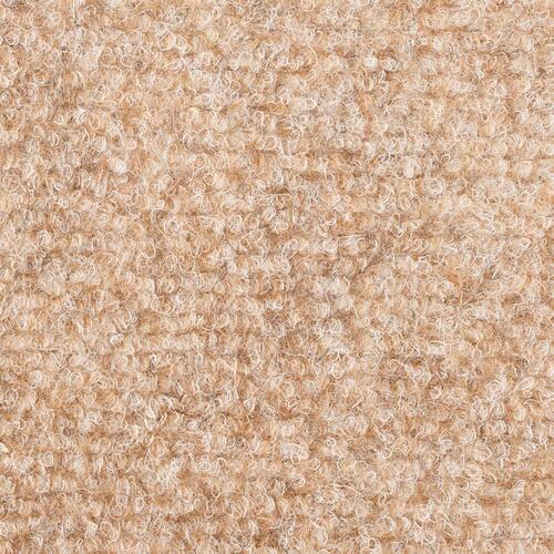 Selvklæbende trappemåtter 15 stk. nålenagle 65x21x4 cm creme