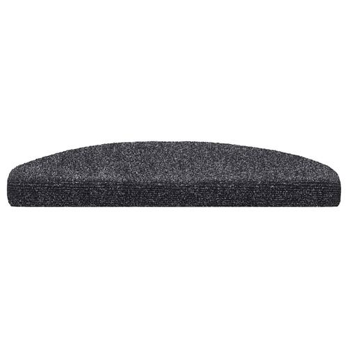 Selvklæbende trappemåtter 15 stk. nålenagle 65 x 21 x 4 cm mørkegrå