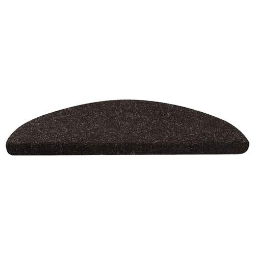 Selvklæbende trappemåtter 15 stk. 56x17x3 cm antracitgrå
