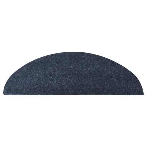 Selvklæbende trappemåtter 15 stk. 56x17x3 cm blå