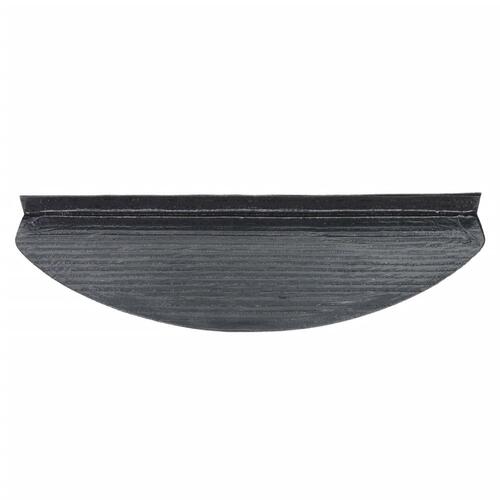 Selvklæbende trappemåtter 15 stk. 65x22,5x3,5 cm sort