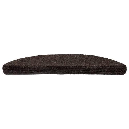 Selvklæbende trappemåtter 10 stk. 56x17x3 cm tuftet brun