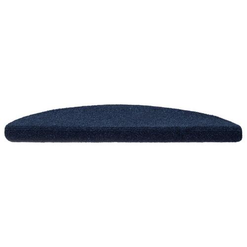 Selvklæbende trappemåtter 5 stk. 56x17x3 cm tuftet marineblå
