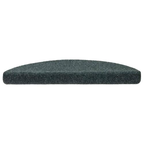 Selvklæbende trappemåtter 5 stk. 56x17x3 cm tuftet grøn