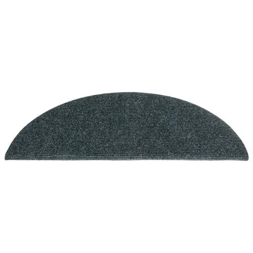 Selvklæbende trappemåtter 10 stk. 56x17x3 cm tuftet grøn