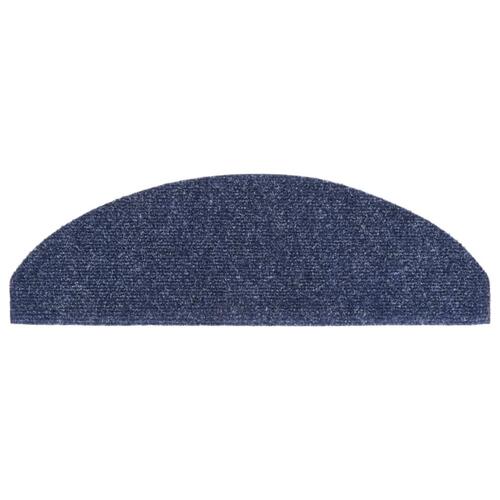 Selvklæbende trappemåtter 5 stk. 65x21x4 cm tuftet blå