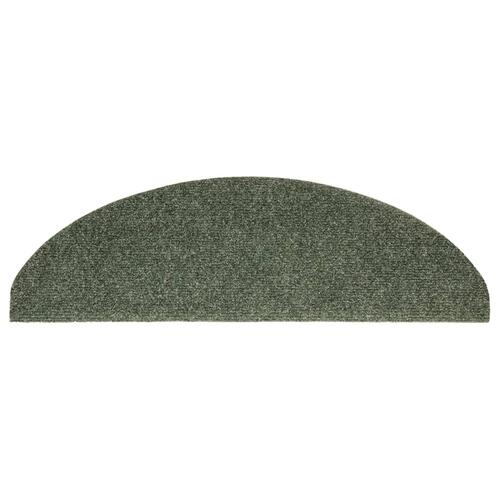 Selvklæbende trappemåtter 5 stk. 65x21x4 cm tuftet grøn