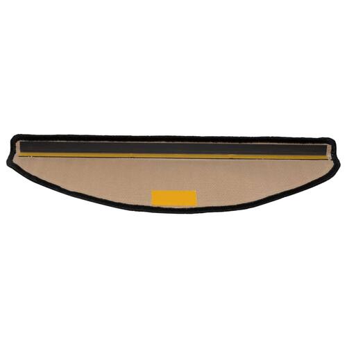 Selvklæbende trappemåtter 5 stk. 65x21x4 cm sort og grå