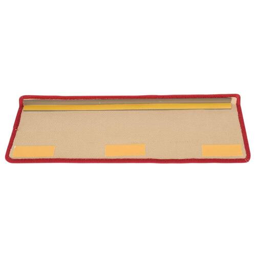 Selvklæbende trappemåtter 5 stk. 65x21x4 cm rød