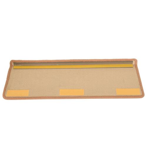 Selvklæbende trappemåtter 5 stk. 65x21x4 cm beige
