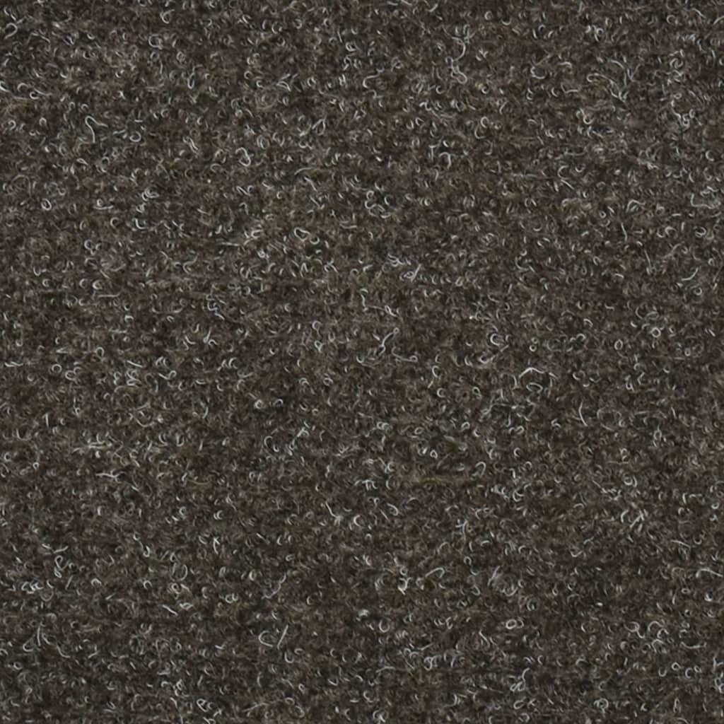 Selvklæbende trappemåtter 15 stk. 56x17x3 cm tuftet antracitgrå
