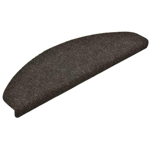 Selvklæbende trappemåtter 15 stk. 65x21x4 cm tuftet antracitgrå