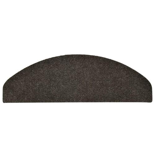 Selvklæbende trappemåtter 15 stk. 65x21x4 cm tuftet antracitgrå