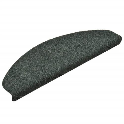 Selvklæbende trappemåtter 15 stk. 65x21x4 cm tuftet grøn