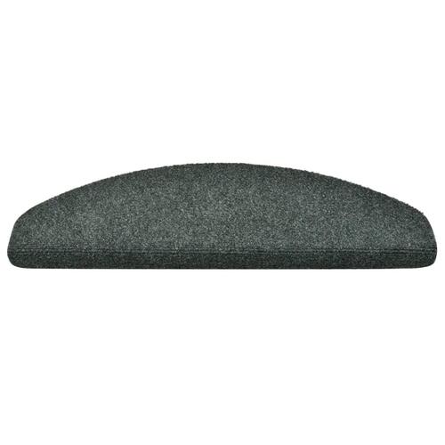 Selvklæbende trappemåtter 15 stk. 65x21x4 cm tuftet grøn