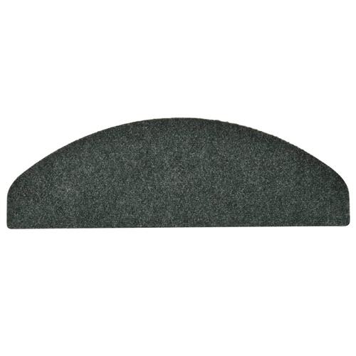 Selvklæbende trappemåtter 15 stk. 65x21x4 cm tuftet grøn