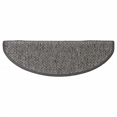 Selvklæbende trappemåtter 15 stk. 65x21x4 cm sisal brun-beige