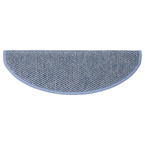 Selvklæbende trappemåtter 15 stk. 65x21x4 cm sisal-look blå