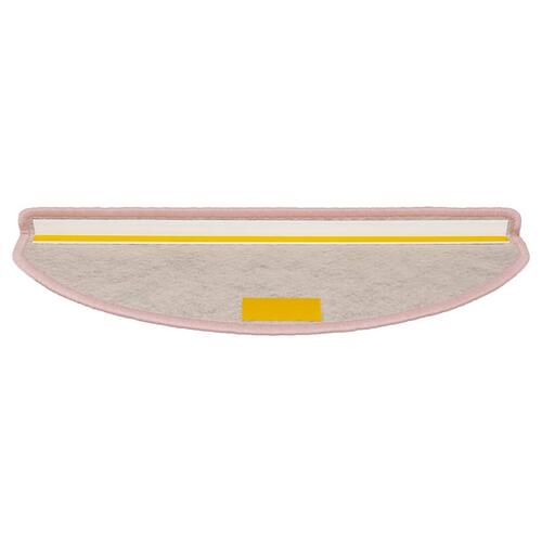 Selvklæbende trappemåtter 15 stk. 65x21x4 cm sisal-look lyserød