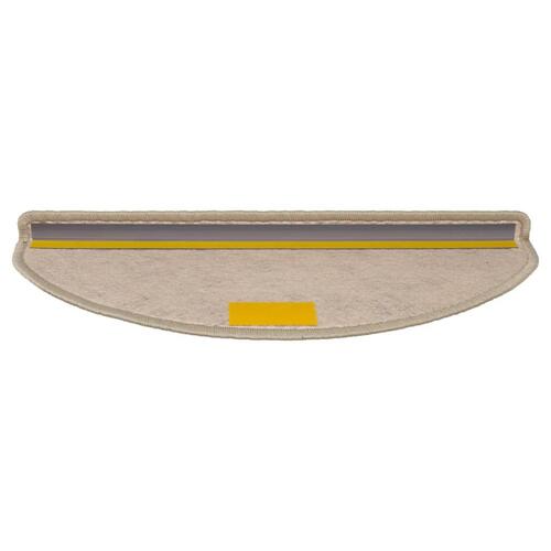 Selvklæbende trappemåtter 15 stk. 65x21x4 cm sisal-look beige
