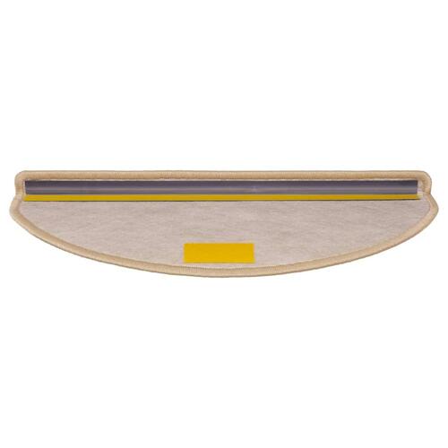 Selvklæbende trappemåtter 15stk. 65x21x4cm sisal-look lys beige