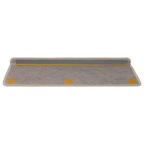 Selvklæbende trappemåtter 15 stk. 65x21x4 cm sisal-look grøn