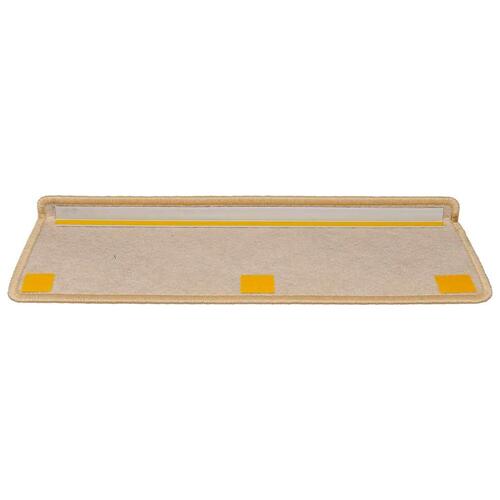 Selvklæbende trappemåtter 15stk. 65x21x4cm sisal-look lys beige