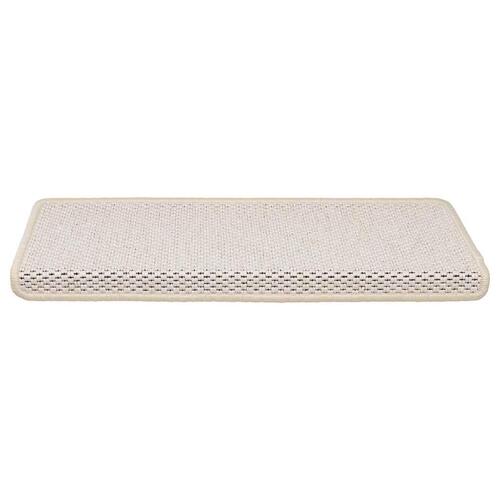 Selvklæbende trappemåtter 15 stk. 65x21x4 cm sisal-look