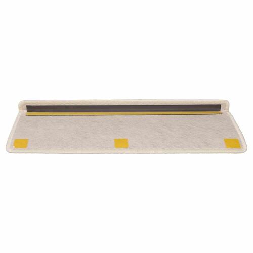 Selvklæbende trappemåtter 15 stk. 65x21x4 cm sisal-look