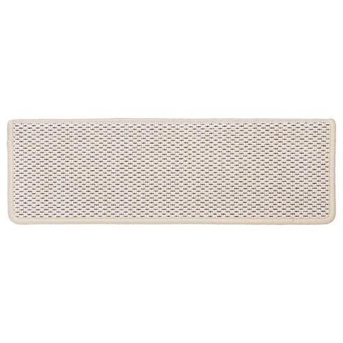 Selvklæbende trappemåtter 15 stk. 65x21x4 cm sisal-look