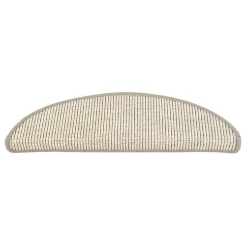 Selvklæbende trappemåtter 15 stk. 56x17x3 cm sølvfarvet