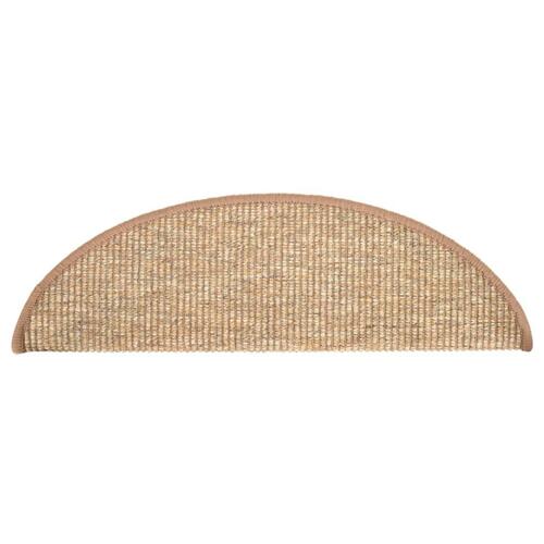 Selvklæbende trappemåtter 15 stk. 56x17x3 cm lys beige