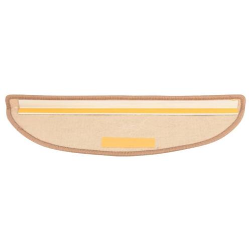 Selvklæbende trappemåtter 15 stk. 56x17x3 cm lys beige