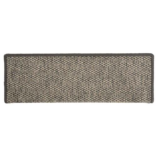 Selvklæbende trappemåtter 15 stk. 65x21x4 cm grå og beige