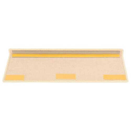 Selvklæbende trappemåtter 15stk. 65x21x4cm sisal-look lys beige