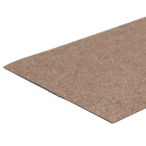 Selvklæbende trappemåtter 15 stk. 60x25 cm lysebrun